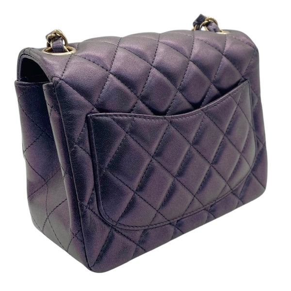 シャネル CHANEL ミニマトラッセ18 A35200 メタリックパープル GD金具 キャビアスキン レディース ショルダーバッグ