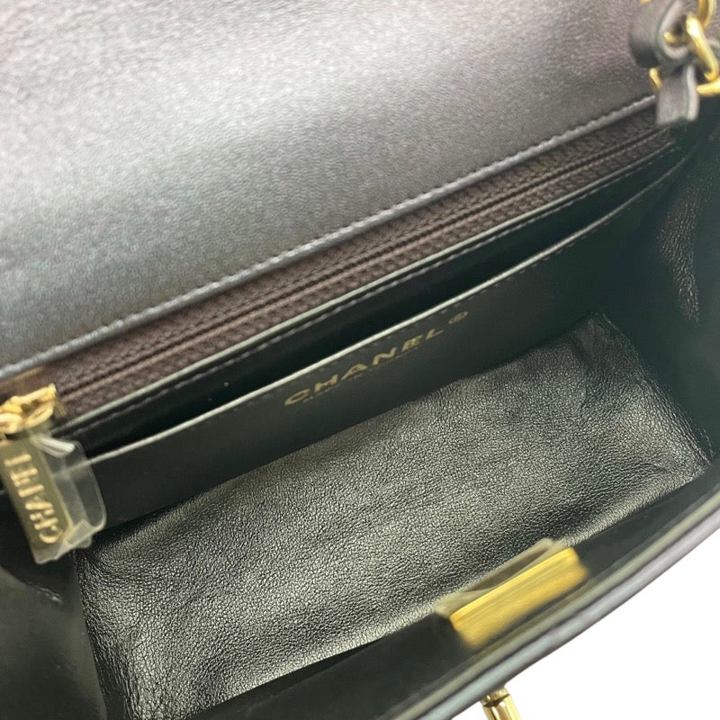 シャネル CHANEL ミニマトラッセ18 A35200 メタリックパープル GD金具 キャビアスキン レディース ショルダーバッグ