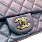 シャネル CHANEL ミニマトラッセ18 A35200 メタリックパープル GD金具 キャビアスキン レディース ショルダーバッグ