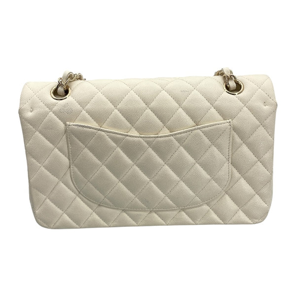 シャネル CHANEL マトラッセ25 A01112 26番台 ホワイト GD金具 キャビアスキン レディース ショルダーバッグ