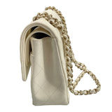 シャネル CHANEL マトラッセ25 A01112 26番台 ホワイト GD金具 キャビアスキン レディース ショルダーバッグ