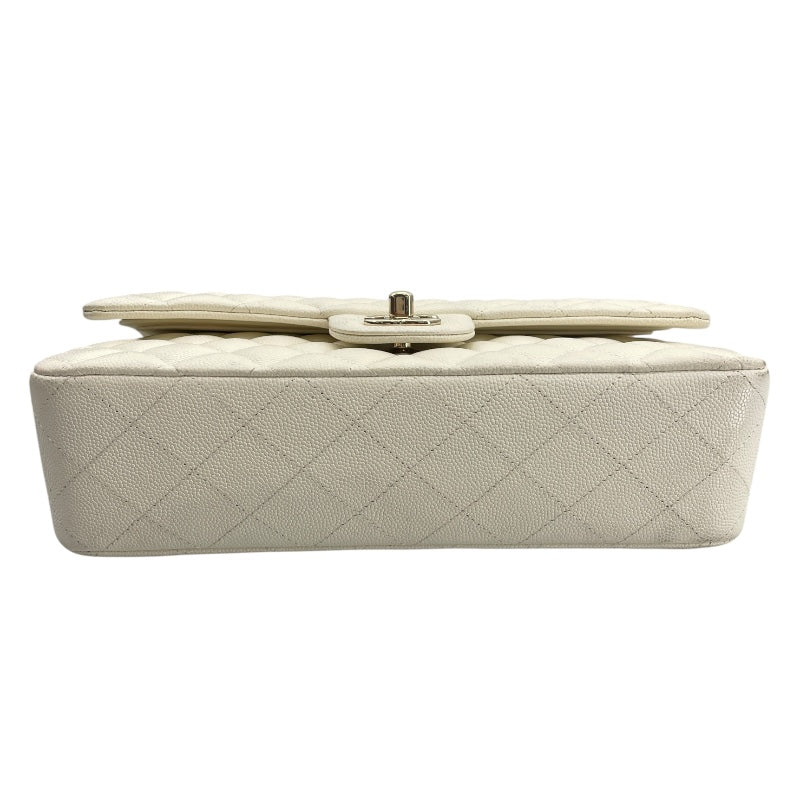 シャネル CHANEL マトラッセ25 A01112 26番台 ホワイト GD金具 キャビアスキン レディース ショルダーバッグ