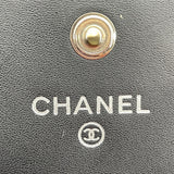 シャネル CHANEL カンボンラインウォレット A50077 ブラック SV金具 ラムスキン/エナメル レディース 長財布