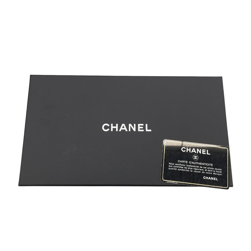 シャネル CHANEL カンボンラインウォレット A50077 ブラック SV金具 ラムスキン/エナメル レディース 長財布