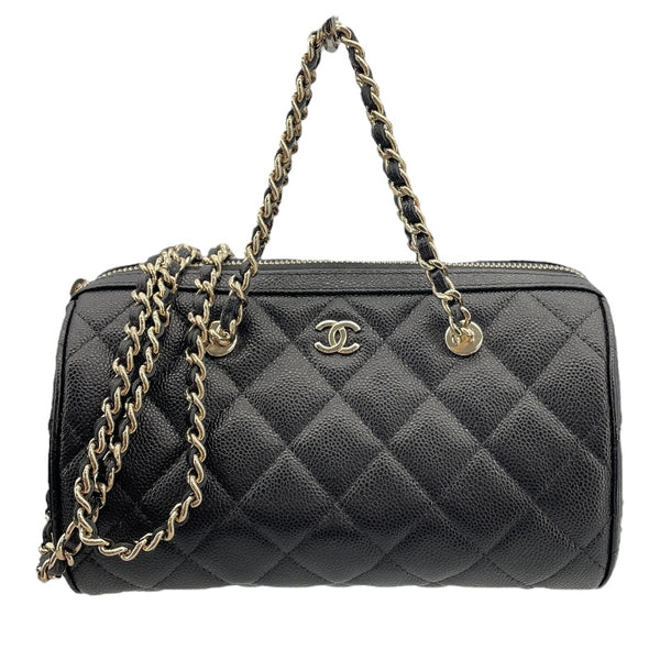 シャネル CHANEL マトラッセ2WAY ミニチェーンショルダー AP4474 ブラック GD金具 キャビアスキン レディース ショルダーバッグ