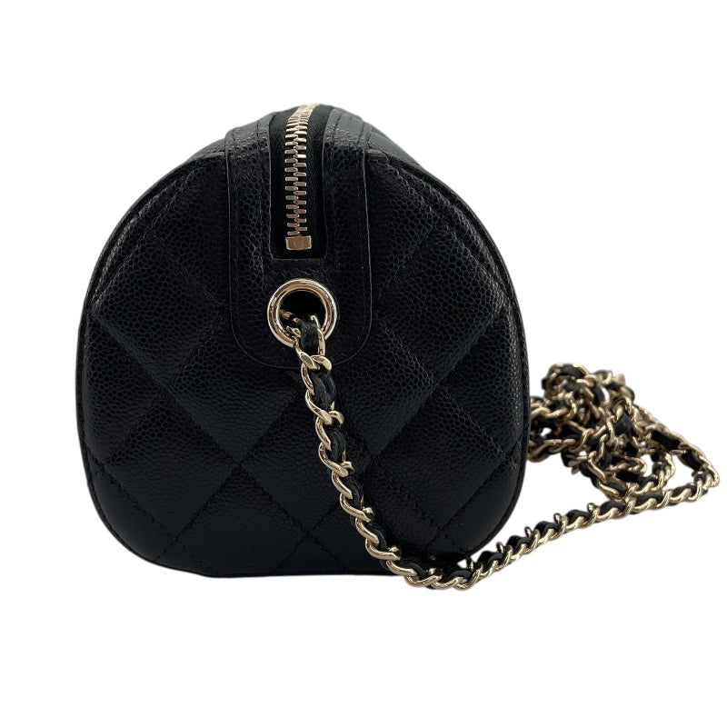 シャネル CHANEL マトラッセ2WAY ミニチェーンショルダー AP4474 ブラック GD金具 キャビアスキン レディース ショルダーバッグ