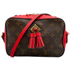 ルイ・ヴィトン LOUIS VUITTON サントンジュ M43556 ブラウン レッド モノグラム レディース ショルダーバッグ