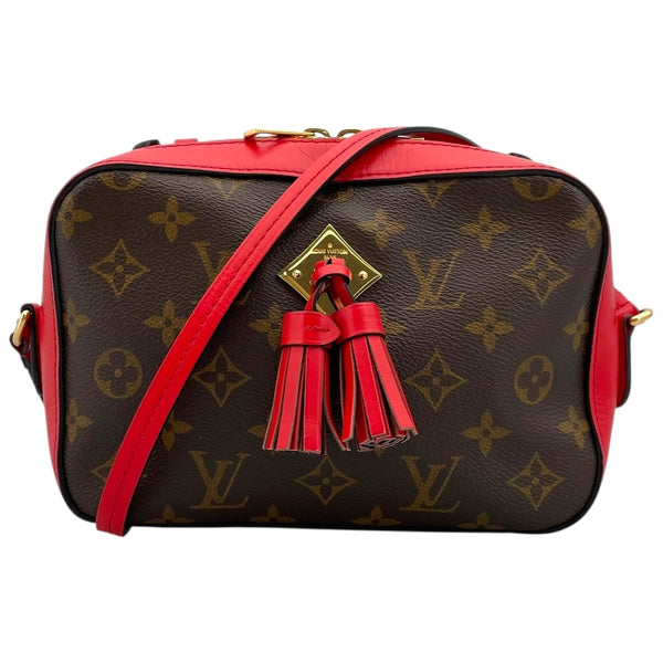 ルイ・ヴィトン LOUIS VUITTON サントンジュ M43556 ブラウン レッド モノグラム レディース ショルダーバッグ