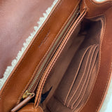 サンローラン SAINT LAURENT ショルダーバッグ 531648 アイボリー×ブラウン ファー/レザー レディース ショルダーバッグ