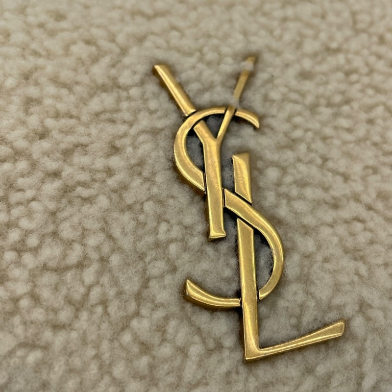サンローラン SAINT LAURENT ショルダーバッグ 531648 アイボリー×ブラウン ファー/レザー レディース ショルダーバッグ