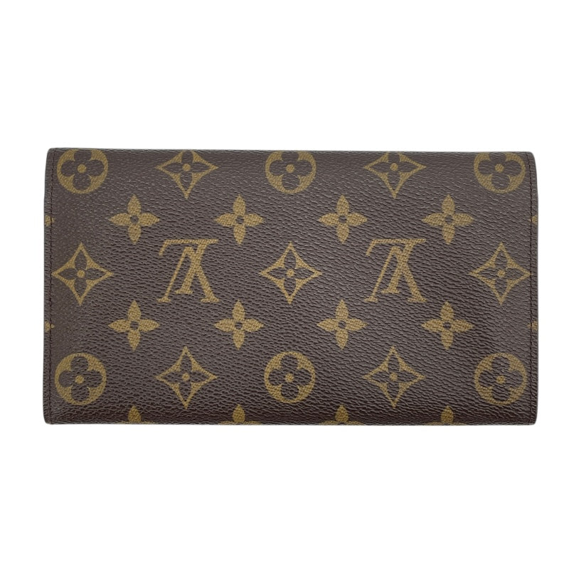 ルイ・ヴィトン LOUIS VUITTON ポルトモネクレディ M61726 ブラウン モノグラムキャンバス レディース 長財布