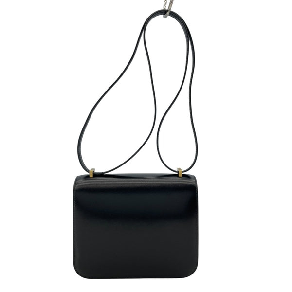エルメス HERMES コンスタンㇲ3　ミニ Z刻 ブラック　GD金具 ボックスカーフ レディース ショルダーバッグ