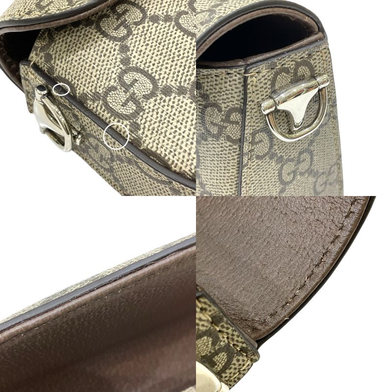 グッチ GUCCI ホースビット1955 774209 ベージュ×ブラウン GGスプリーム レディース ショルダーバッグ