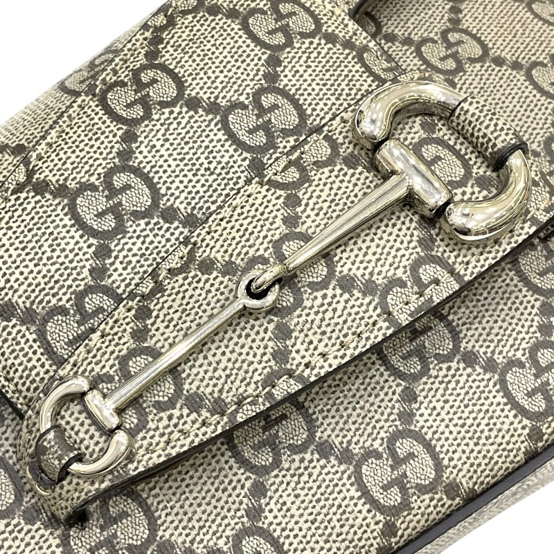グッチ GUCCI ホースビット1955 774209 ベージュ×ブラウン GGスプリーム レディース ショルダーバッグ