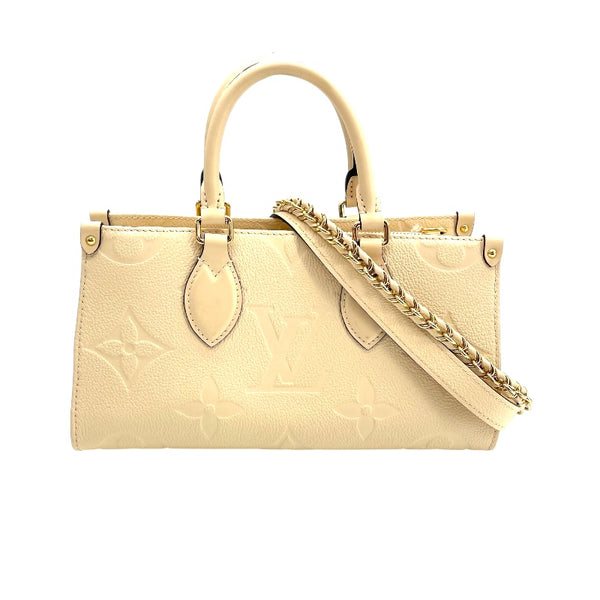 ルイ・ヴィトン LOUIS VUITTON オンザゴーEW M23698 ホワイト モノグラムアンプラント レディース ハンドバッグ