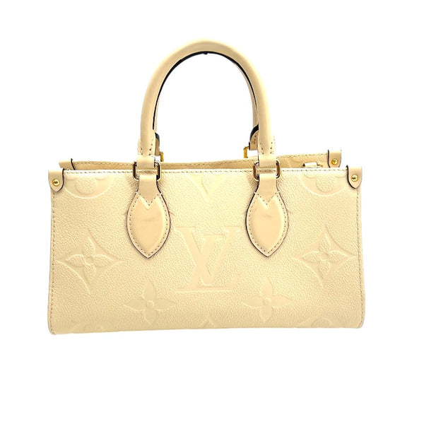 ルイ・ヴィトン LOUIS VUITTON オンザゴーEW M23698 ホワイト モノグラムアンプラント レディース ハンドバッグ