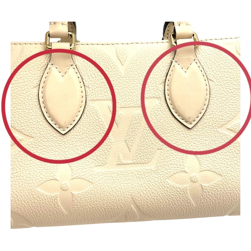 ルイ・ヴィトン LOUIS VUITTON オンザゴーEW M23698 ホワイト モノグラムアンプラント レディース ハンドバッグ
