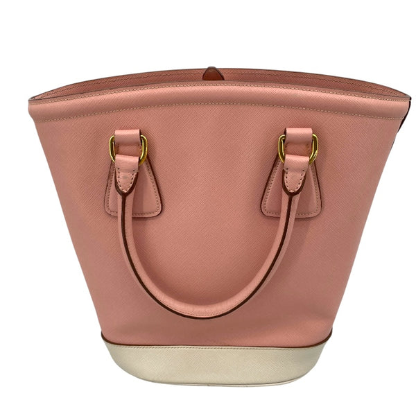 プラダ PRADA サフィアーノ リュクス B2442B ピンク/ホワイト サフィアーノ レディース ショルダーバッグ