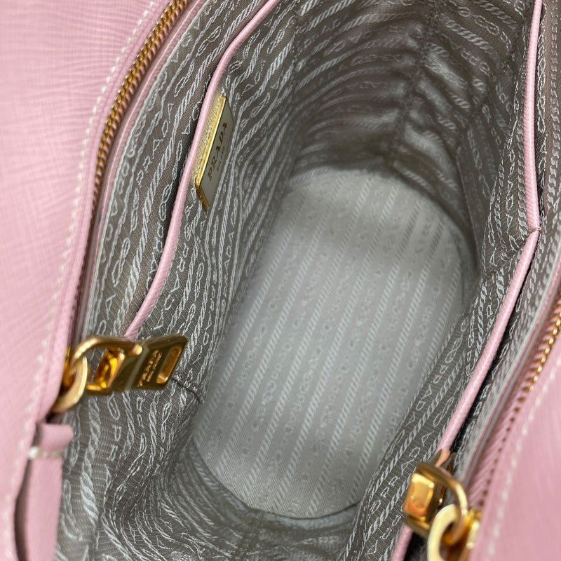 プラダ PRADA サフィアーノ リュクス B2442B ピンク/ホワイト サフィアーノ レディース ショルダーバッグ