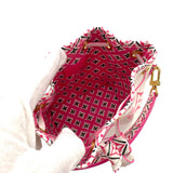 ルイ・ヴィトン LOUIS VUITTON ナノ ノエ ホワイト×ピンク モノグラム・フラワースタイル レディース ショルダーバッグ