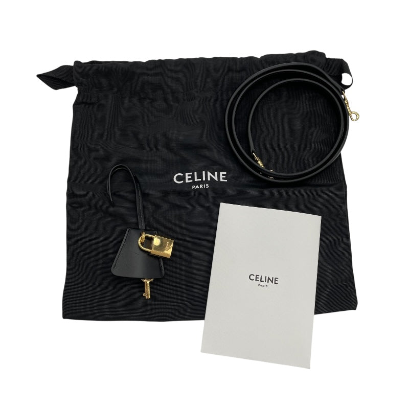 セリーヌ CELINE セーズ ミニ 197983 ブラック レザー レディース ショルダーバッグ