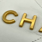 シャネル CHANEL バックパック AS3859 ホワイト ゴールド金具 シャイニーカーフ レディース リュック・デイパック