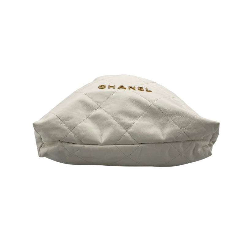 シャネル CHANEL バックパック AS3859 ホワイト ゴールド金具 シャイニーカーフ レディース リュック・デイパック