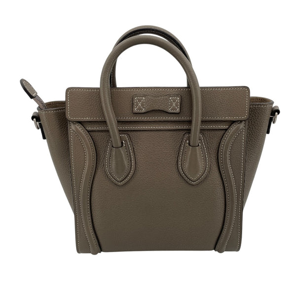 セリーヌ CELINE ラゲージナノショッパー 189243 カーキ ドラムドカーフ レディース ショルダーバッグ