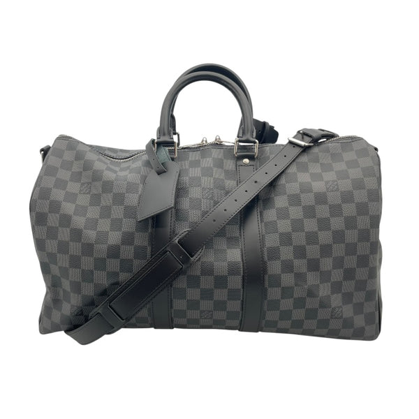 ルイ・ヴィトン LOUIS VUITTON キーポル・バンドリエール45 N41418 ブラック ダミエ・グラフィット メンズ ボストンバッグ