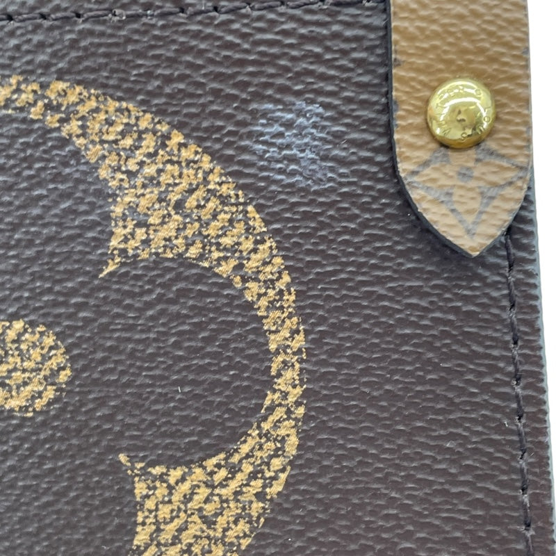 ルイ・ヴィトン LOUIS VUITTON オンザゴーGM M45320 ブラウン モノグラム・ジャイアント・リバース ユニセックス トートバッグ