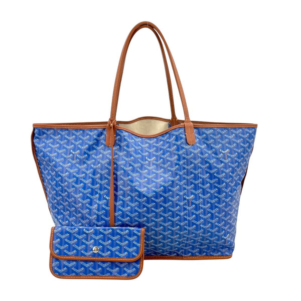 ゴヤール GOYARD アンジュGM ブルー コーティングキャンバス ユニセックス ハンドバッグ