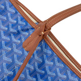 ゴヤール GOYARD アンジュGM ブルー コーティングキャンバス ユニセックス ハンドバッグ