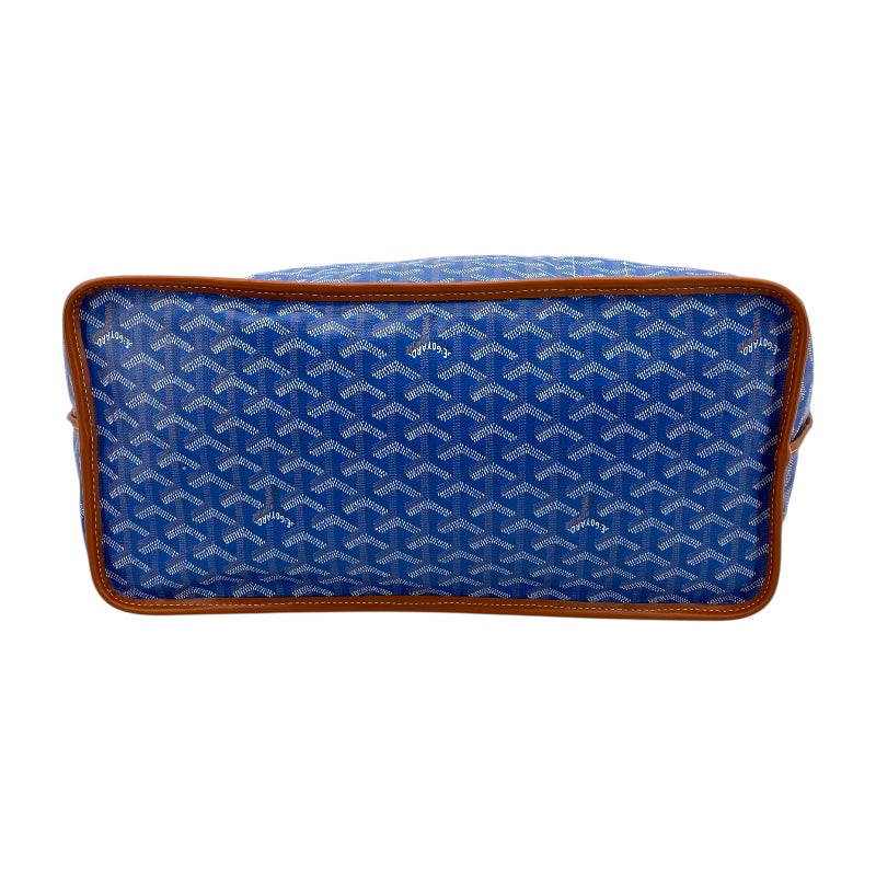 ゴヤール GOYARD アンジュGM ブルー コーティングキャンバス ユニセックス ハンドバッグ