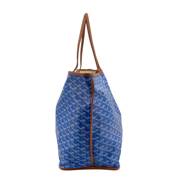 ゴヤール GOYARD アンジュGM ブルー コーティングキャンバス ユニセックス ハンドバッグ