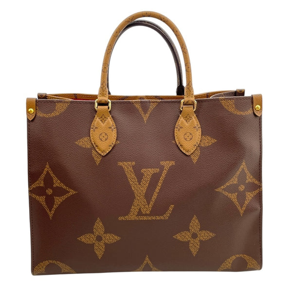 ルイ・ヴィトン LOUIS VUITTON オンザゴー MM M45321 ブラウン モノグラム・ジャイアント リバース レディース ハンドバッグ