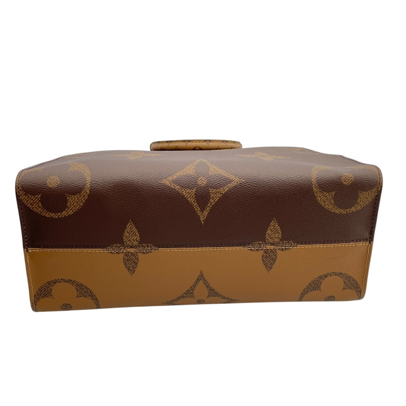 ルイ・ヴィトン LOUIS VUITTON オンザゴー MM M45321 ブラウン モノグラム・ジャイアント リバース レディース ハンドバッグ