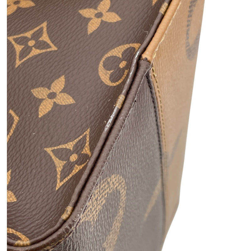 ルイ・ヴィトン LOUIS VUITTON オンザゴー MM M45321 ブラウン モノグラム・ジャイアント リバース レディース ハンドバッグ
