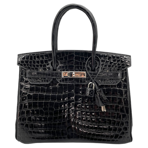 エルメス HERMES バーキン30 □G刻 ブラック SV金具 ニロティカス レディース ハンドバッグ