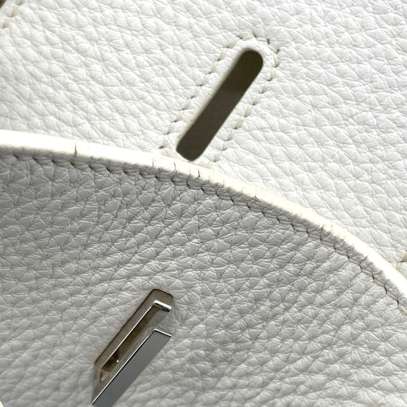 エルメス HERMES バーキン40 □N刻 ホワイト シルバー金具 トリヨン レディース ハンドバッグ