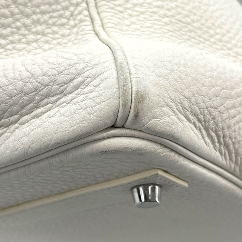 エルメス HERMES バーキン40 □N刻 ホワイト シルバー金具 トリヨン レディース ハンドバッグ