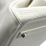エルメス HERMES バーキン40 □N刻 ホワイト シルバー金具 トリヨン レディース ハンドバッグ