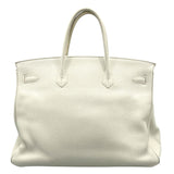 エルメス HERMES バーキン40 □N刻 ホワイト シルバー金具 トリヨン レディース ハンドバッグ