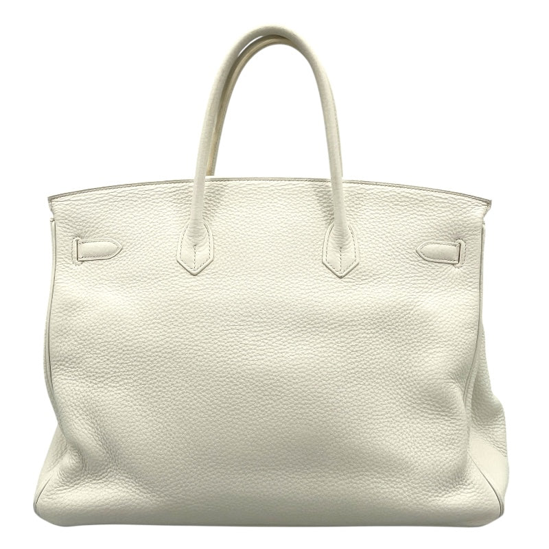 エルメス HERMES バーキン40 □N刻 ホワイト シルバー金具 トリヨン レディース ハンドバッグ