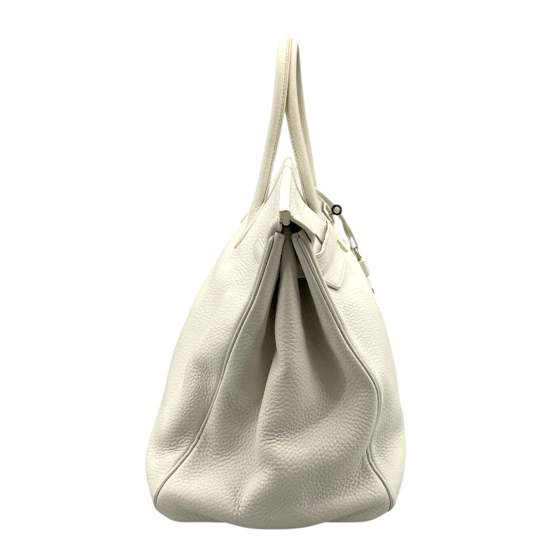 エルメス HERMES バーキン40 □N刻 ホワイト シルバー金具 トリヨン レディース ハンドバッグ