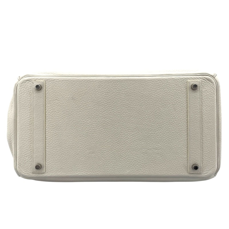 エルメス HERMES バーキン40 □N刻 ホワイト シルバー金具 トリヨン レディース ハンドバッグ