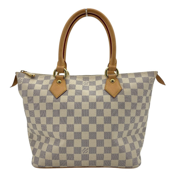 ルイ・ヴィトン LOUIS VUITTON サレヤPM N51186 ホワイト　ゴールド金具 ダミエ・アズール レディース トートバッグ