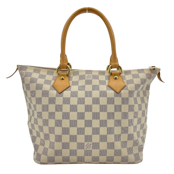 ルイ・ヴィトン LOUIS VUITTON サレヤPM N51186 ホワイト　ゴールド金具 ダミエ・アズール レディース トートバッグ