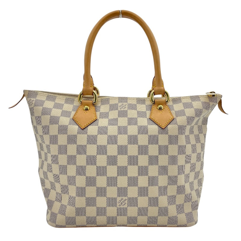 ルイ・ヴィトン LOUIS VUITTON サレヤPM N51186 ホワイト　ゴールド金具 ダミエ・アズール レディース トートバッグ