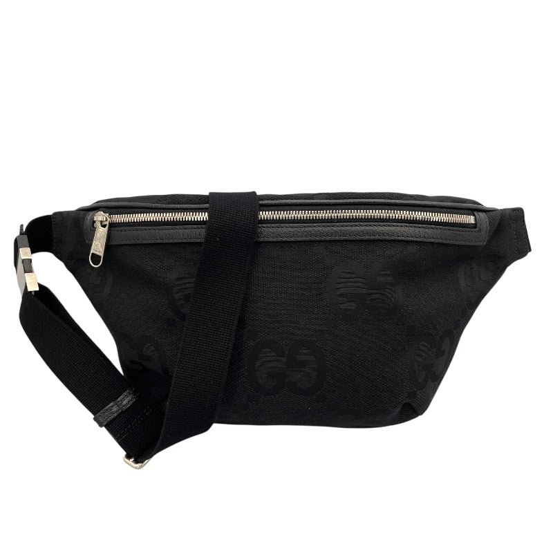 グッチ GUCCI ジャンボGGボディバッグ 696031 ブラック GGキャンバス メンズ ウエストバッグ