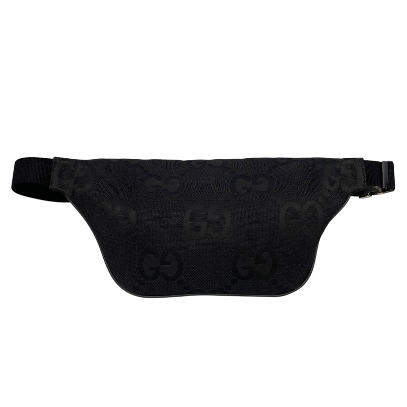 グッチ GUCCI ジャンボGGボディバッグ 696031 ブラック GGキャンバス メンズ ウエストバッグ